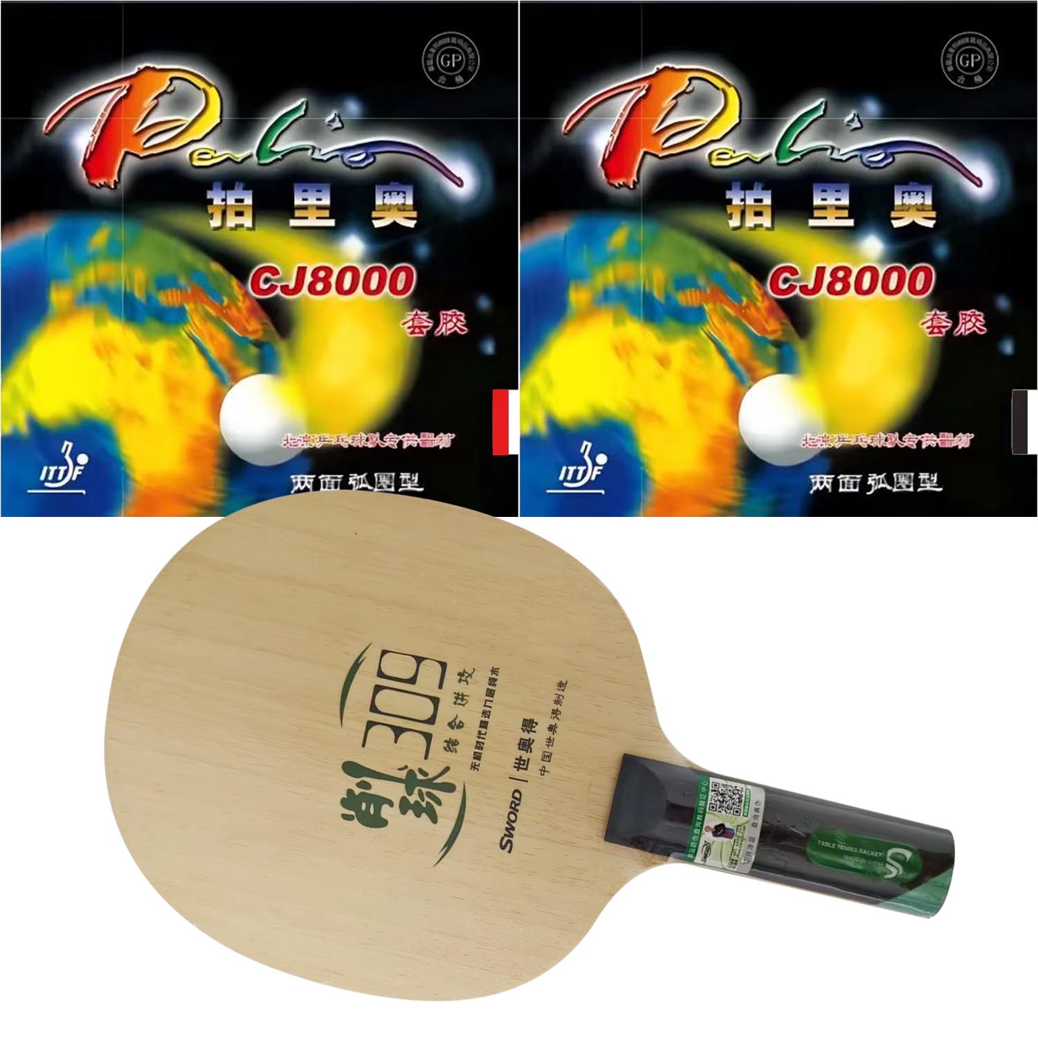 Table Tennis Grip Types - Набор Pro Combo Racke Sword 309